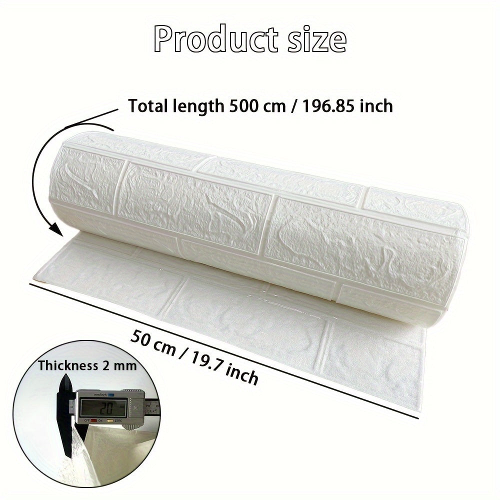 Водонепроницаемые самоклеящиеся обои с 3D-узором кирпича, легко наносятся для ремонта дома и декора спальни.