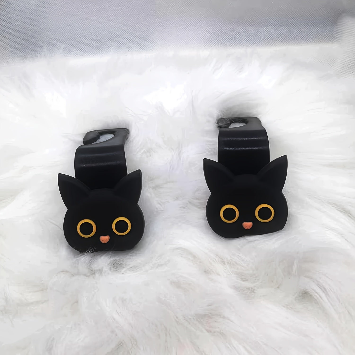 2ШТ Милые мультяшные крючки для автомобильных подголовников в виде кота, вешалки для сумок и пальто