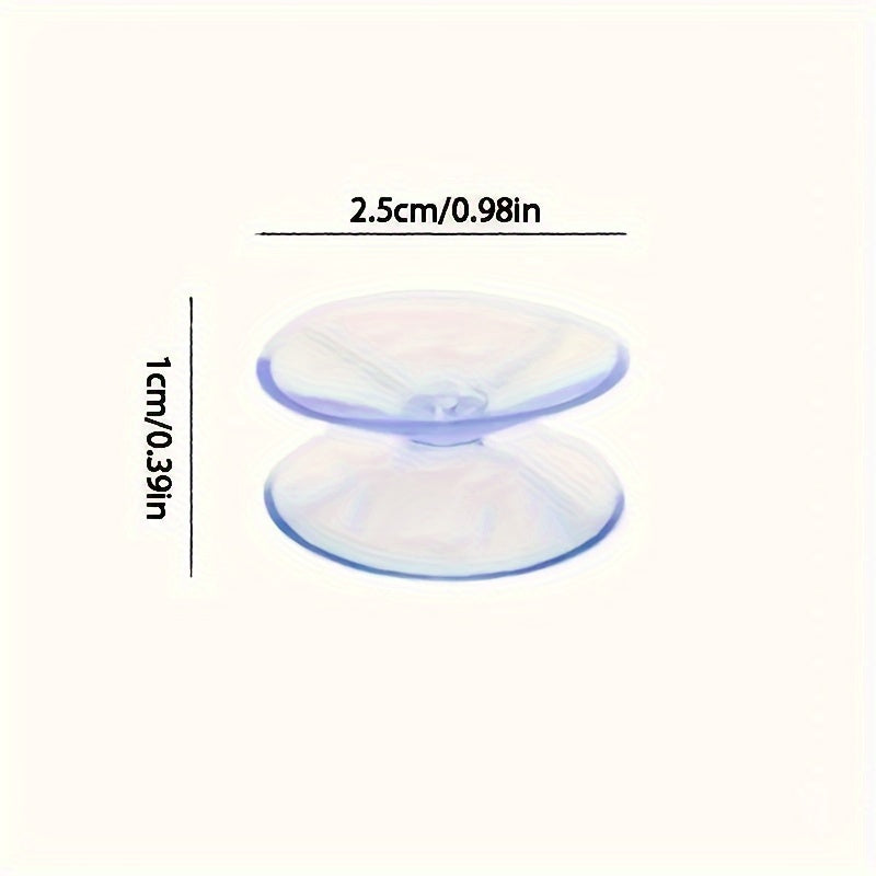 Shaffof ikki tomonlama yutuvchi stakanlar, 10/20 dona, 0.98 dyuym (2.5 sm) diametrli sirpanmaydigan padlar, shisha va deraza uchun, shaffof ko'p maqsadli yopishqoq padlar