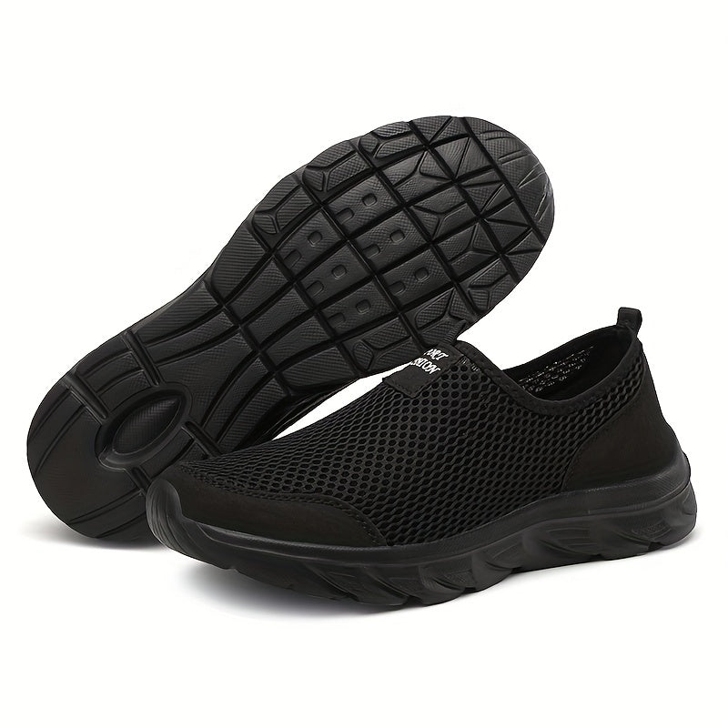 Zapatillas slip-on de malla para hombre, ligeras, transpirables, casuales y deportivas