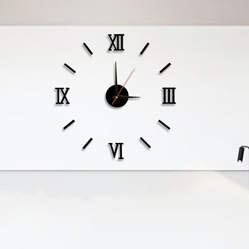 Plastic DIY Wall Clock Kit with Numeric Stickers and Quiet Battery Movement