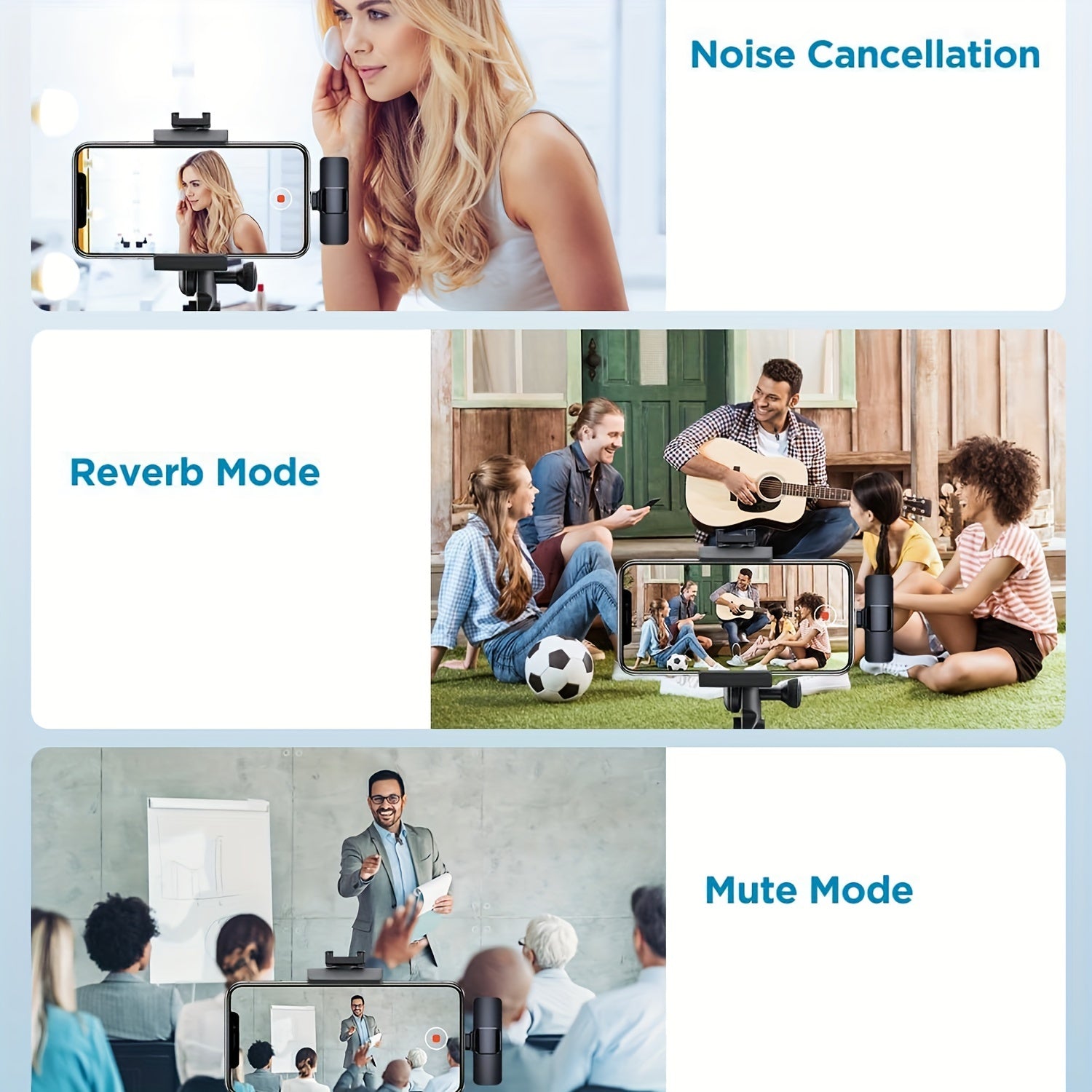 Wireless Lavalier Microphone for USB-C Smartphones for Video Interviews Podcasts and Vlogs