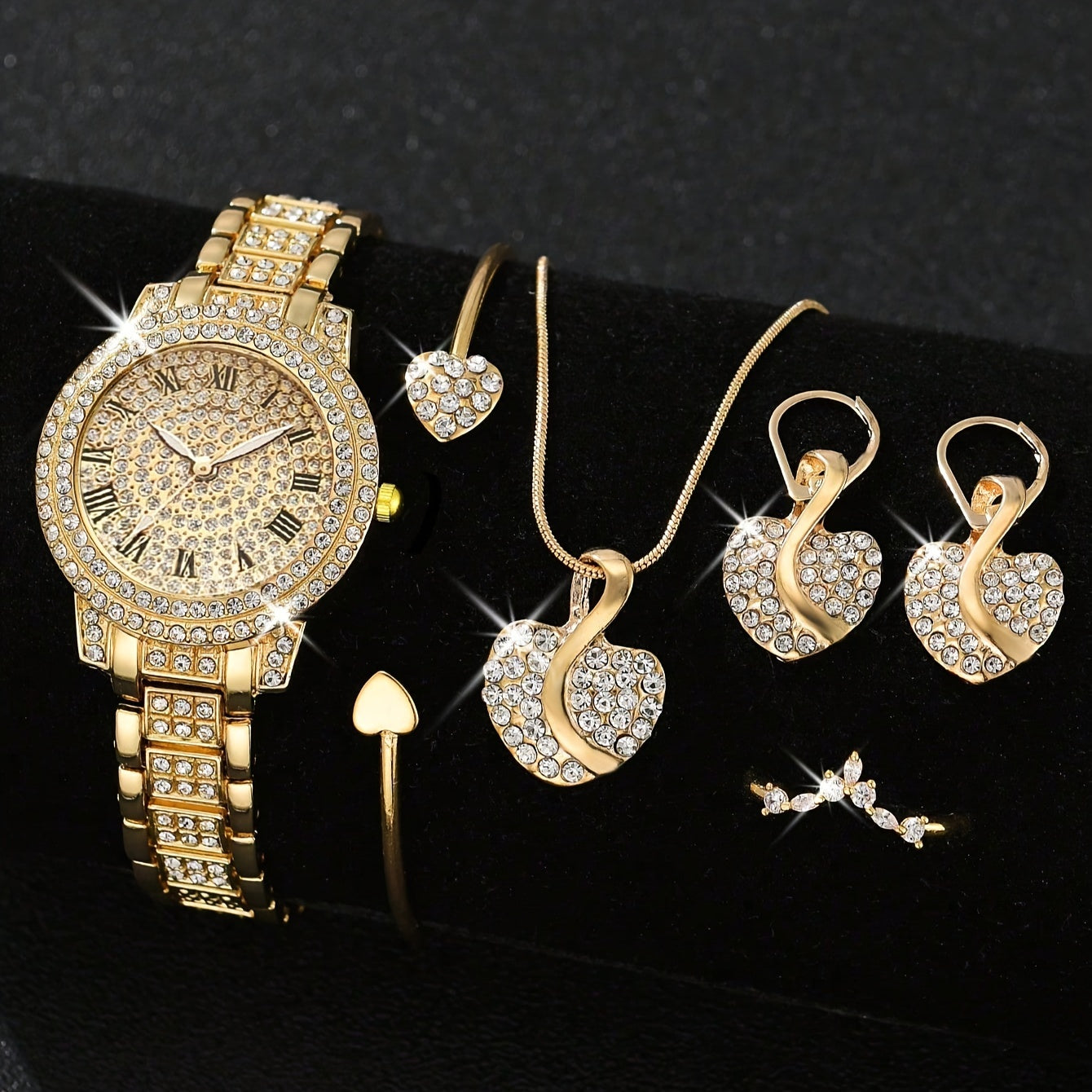 Set of 6 Minimalist Women's Wristwatches in Silver and Gold Tones