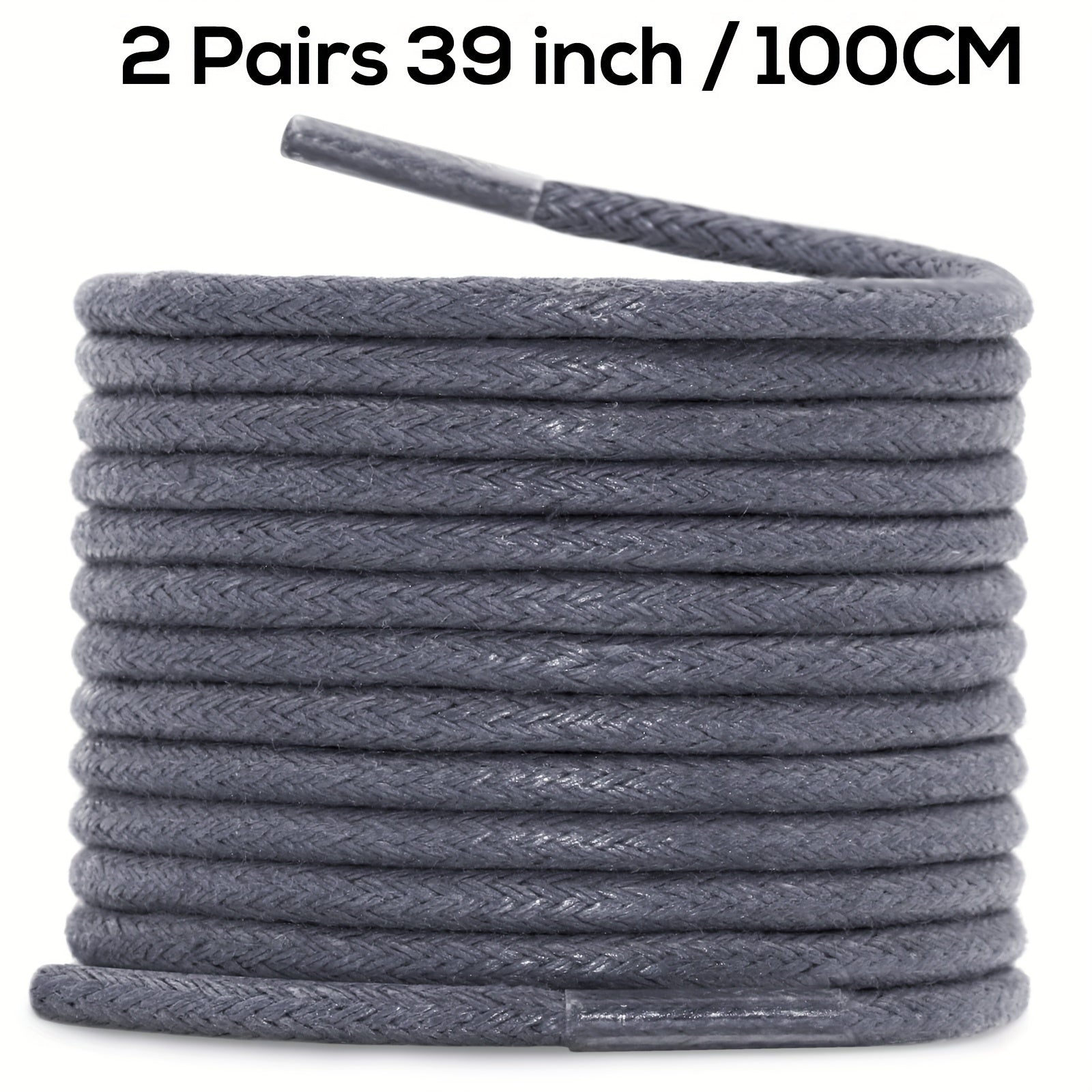 Unisex Waxed Shoelaces 0.25cm Thick Round Replacement Multi-Coloured 4 Pairs