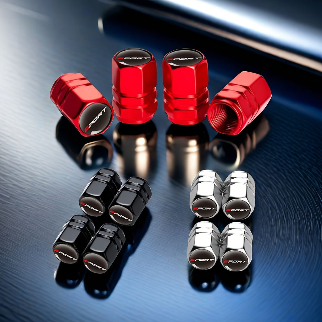 4 шт. универсальных металлических колпачков для вентилей шин для автомобилей, грузовиков, мотоциклов