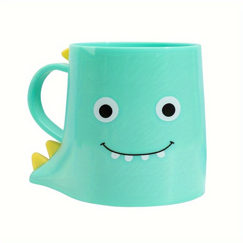Vaso de enjuague bucal con patrón de dinosaurio y asa para uso en baño