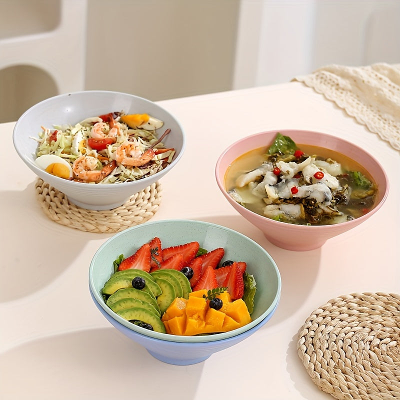 1 yoki 4 ta mustahkam 8 dyuymli Lamian Noodles idishlari to'plami, 35oz sig'im, mikroto'lqinli pech va idish yuvish mashinasida xavfsiz, turli ranglarda makaron, don va atıştırmalıklar uchun ko'p qirrali.