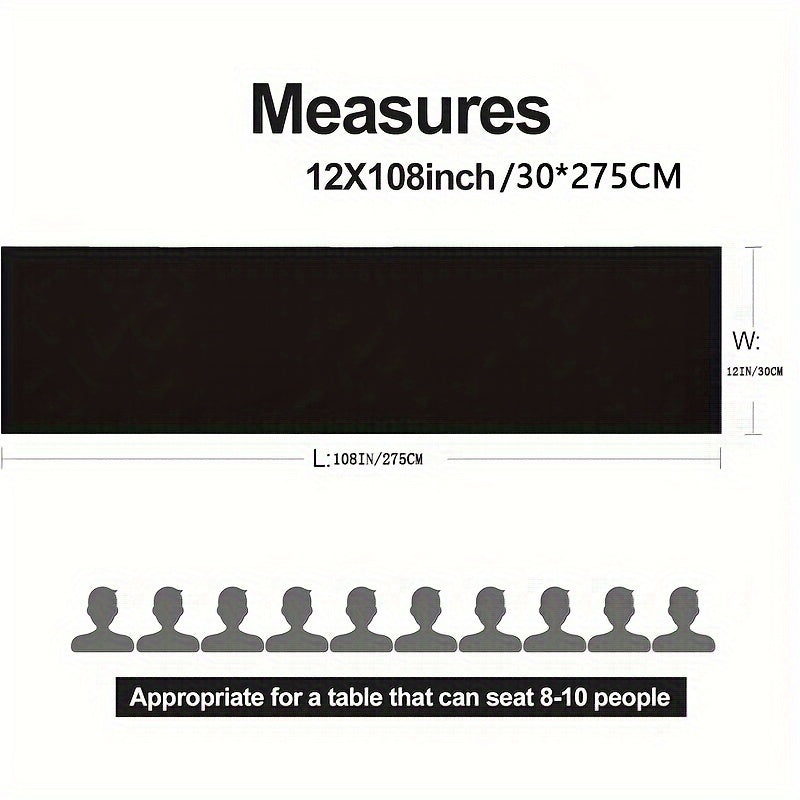 Light Blue Satin Table Runner 30.48 x 274.32 cm for Weddings and Formal Events