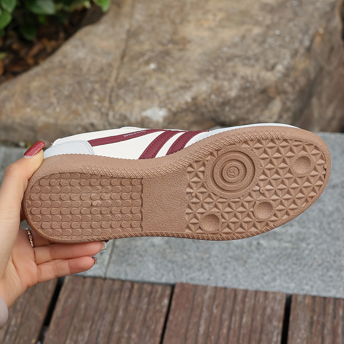 Zapatillas casuales para mujer antideslizantes para todas las estaciones con soporte forro de tela y cuero sintético