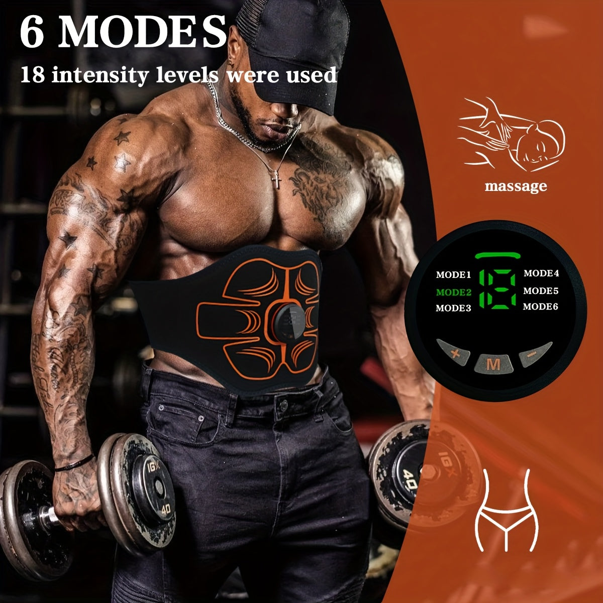 EMS mushak stimulyatori, turli rejimlar va intensivlik darajalari bilan uy massajchisi, sayohat, uy va ofisda foydalanish uchun mukammal, shuningdek, bayram sovgasi sifatida ideal.