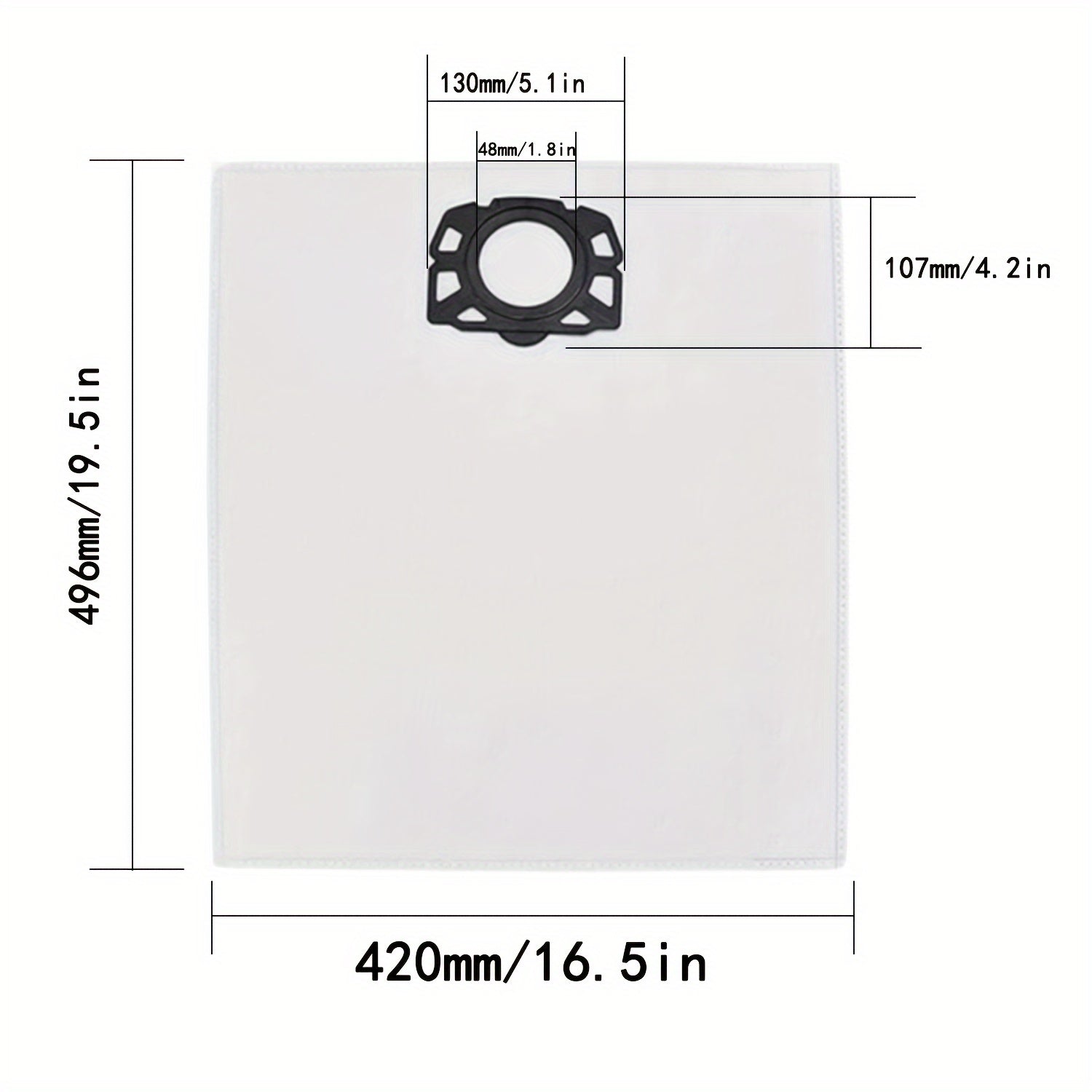 Replacement Silicone Filter Bags for Vacuum Cleaners WD4 WD5 WD6 MV4 MV5 MV6