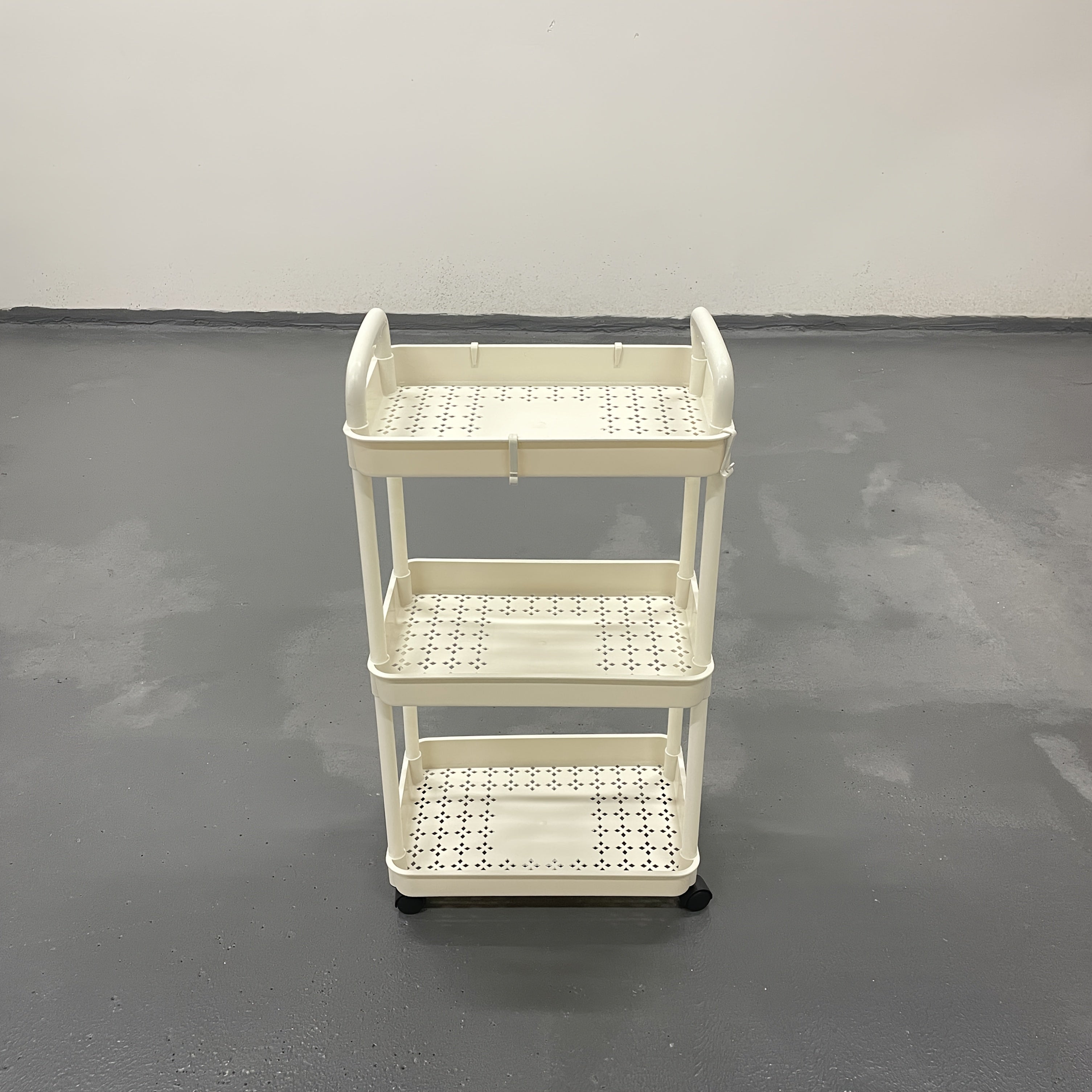 3-Tier Plastic Utility Cart with Wheels, Multi-Purpose Storage Rack