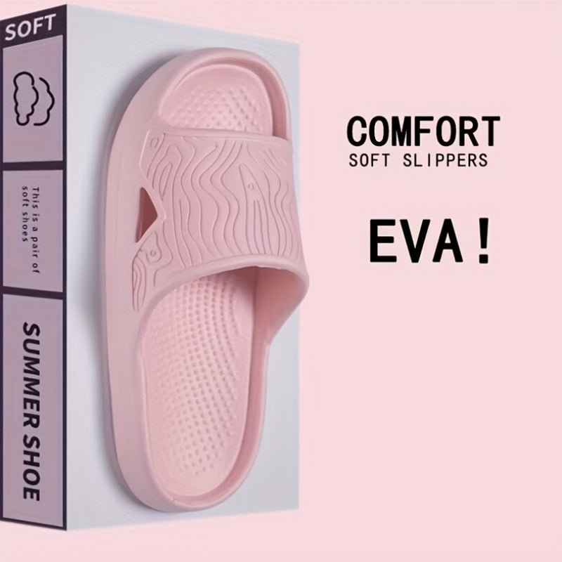 Ayollar uchun EVA slayd sandalki, yengil pushti, ochiq barmoqli, kundalik qulaylik