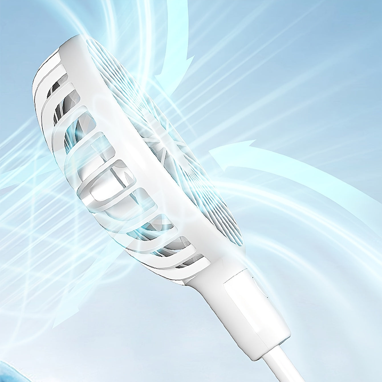 Portable USB Mini Fan for Travel Camping Outdoor and Desktop Use Quiet Compact ABS