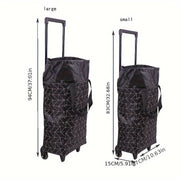 Carro de compras con marco de metal duradero, aislamiento y diseño plegable