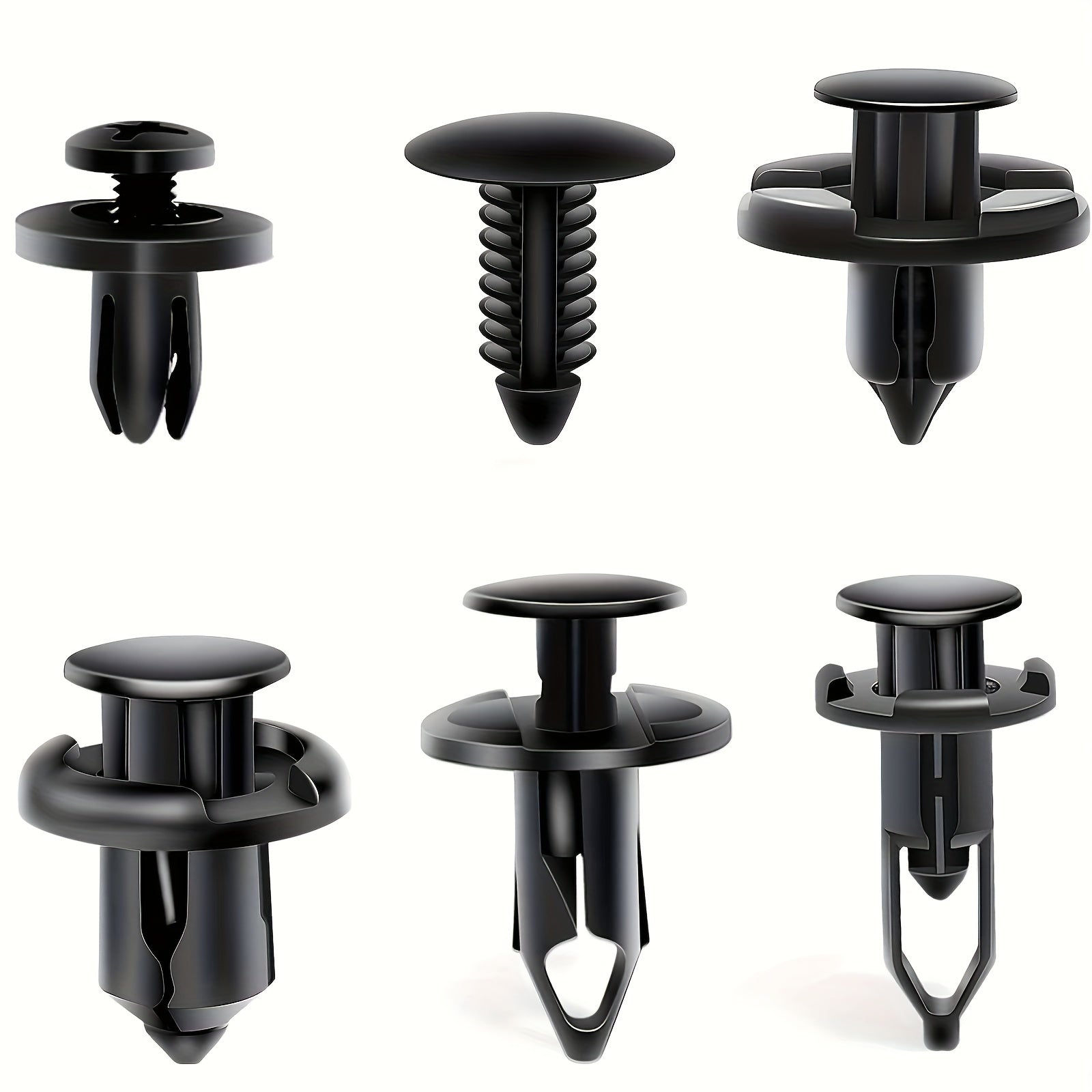200Pcs Car Fixing Clips Universal 6 Types Bumper Push Rivet Auto Parts