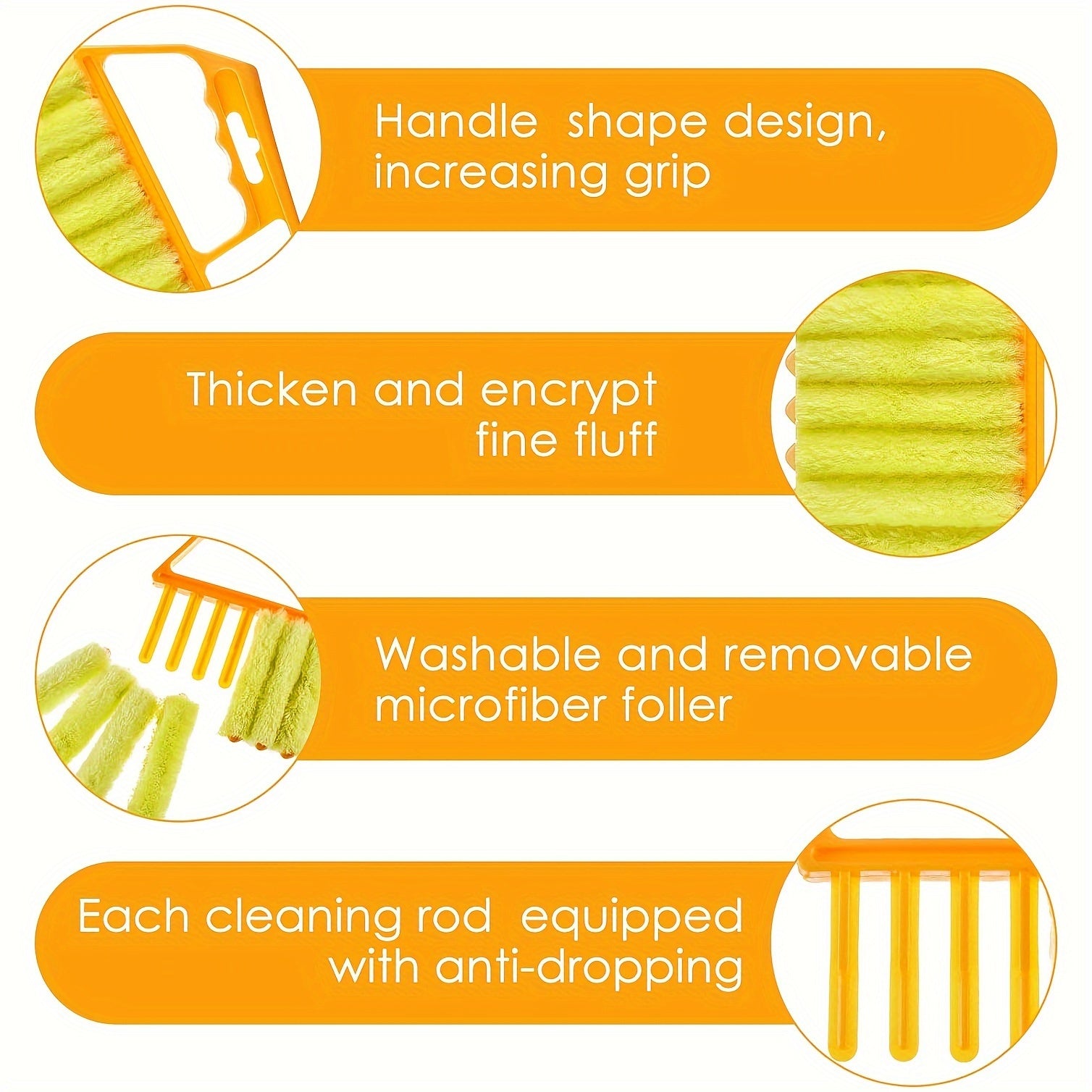 Cepillo de limpieza multifuncional para persianas para quitar el polvo de ventiladores, cortinas y ventanas