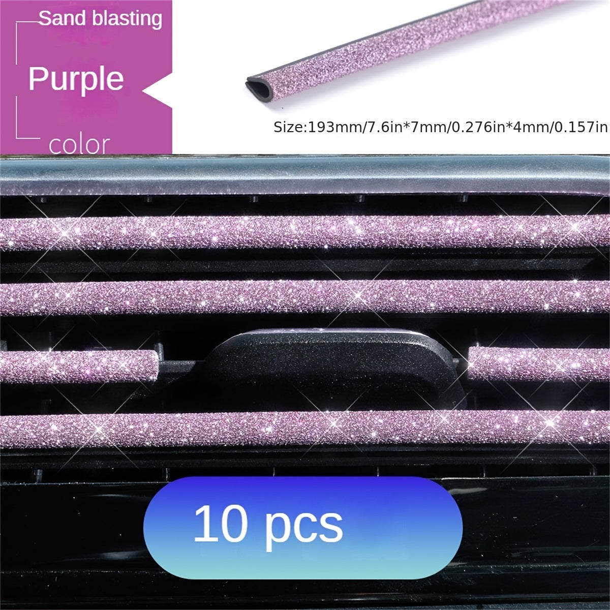 10 dona avtomobil ventilatsiya chiqishi trim imitatsiya olmos rhinestones bling ichki dekor