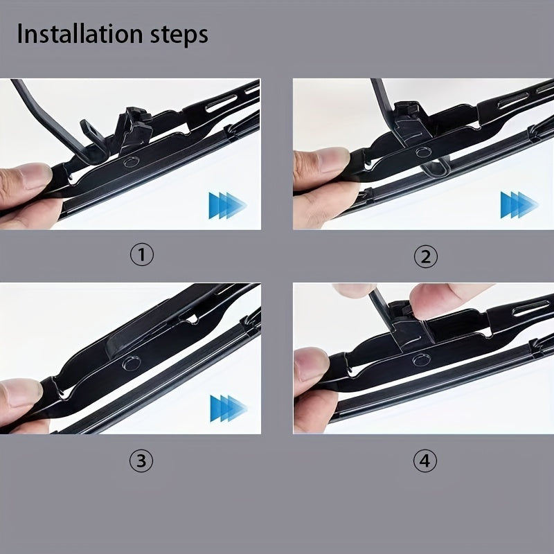 Premium Car Wiper Blades for All U-Hooks, Durable and Quiet Replacement