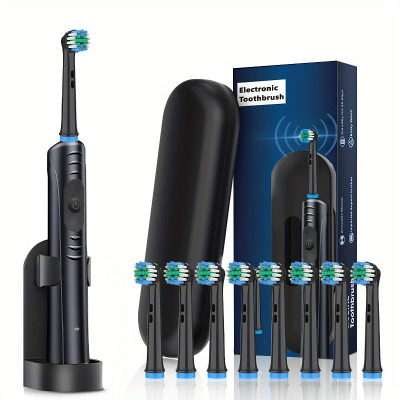 Kattalar uchun Elektr tish cho'tkasi to'plami Yumshoq tish cho'tkasi boshli Sayohat qutisi 8 ta cho'tka