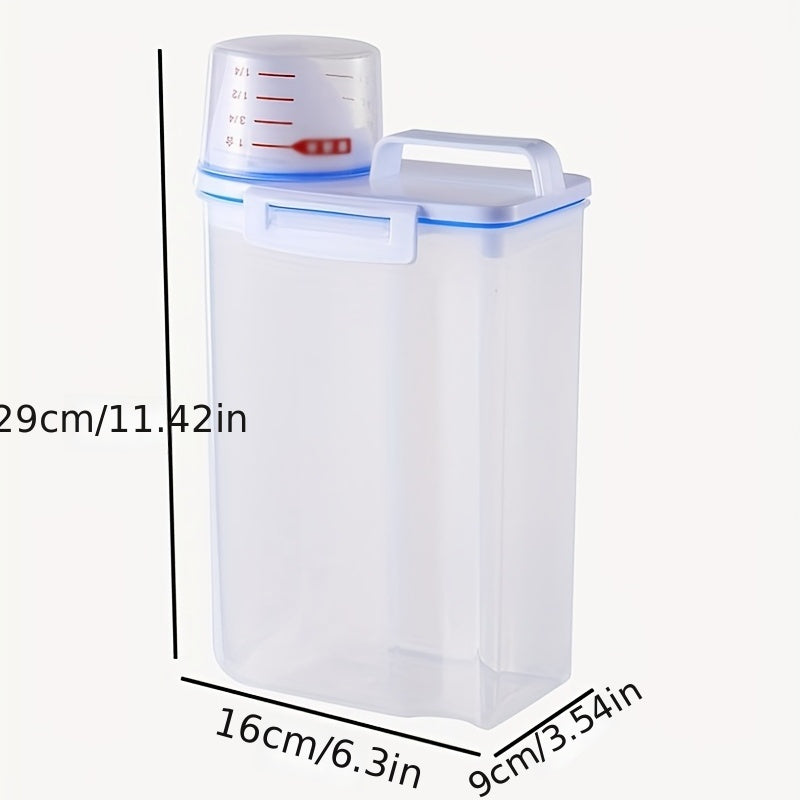 Large Capacity Cereal Storage Container with Measuring Cup, Moisture-Proof, Insect-Proof