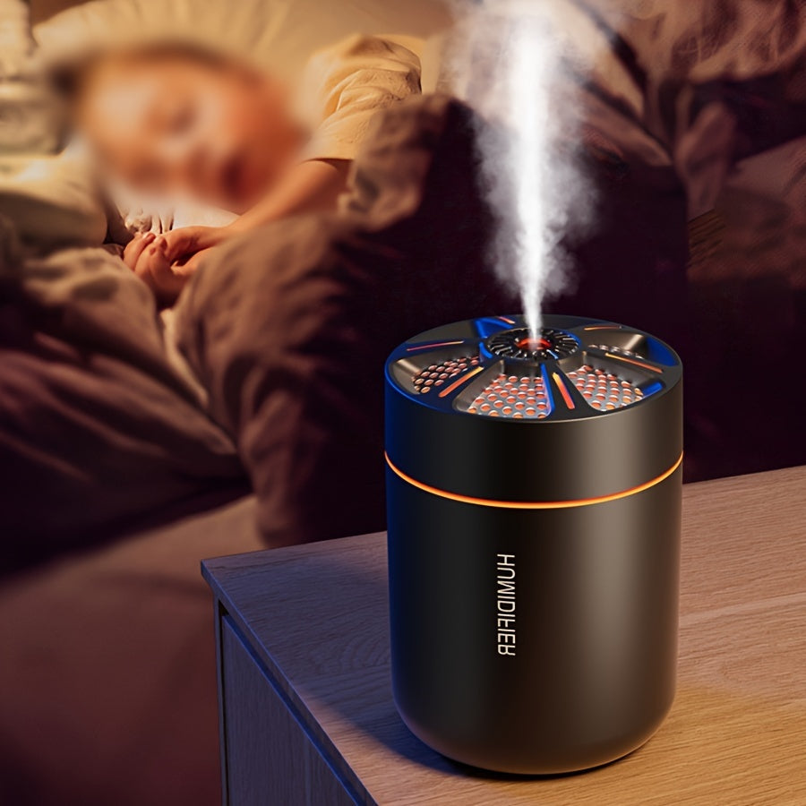 Mini ultratovushli namlovchi, rangli gradient yorug'lik bilan, ofis, avtomobil, yotoqxona va maktab uchun mukammal. Plastikdan tayyorlangan va USB orqali quvvatlanadi.