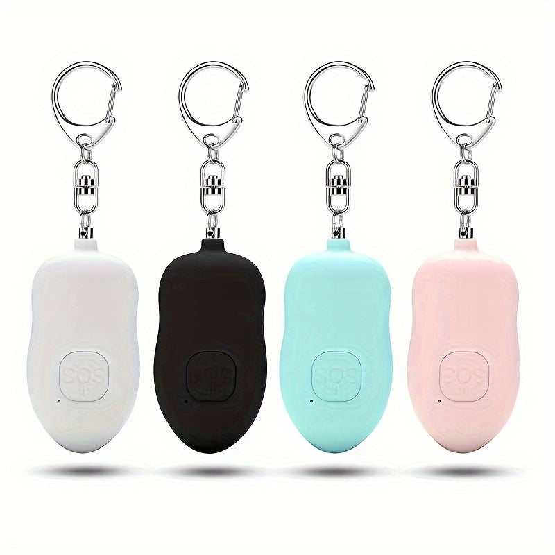 Rechargeable 130dB Personal Safety Alarm Keychain with LED Light for Women and Elderly