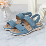 Women's Wedge Sandals Ankle Strap Solid Color Platform Non-slip Summer