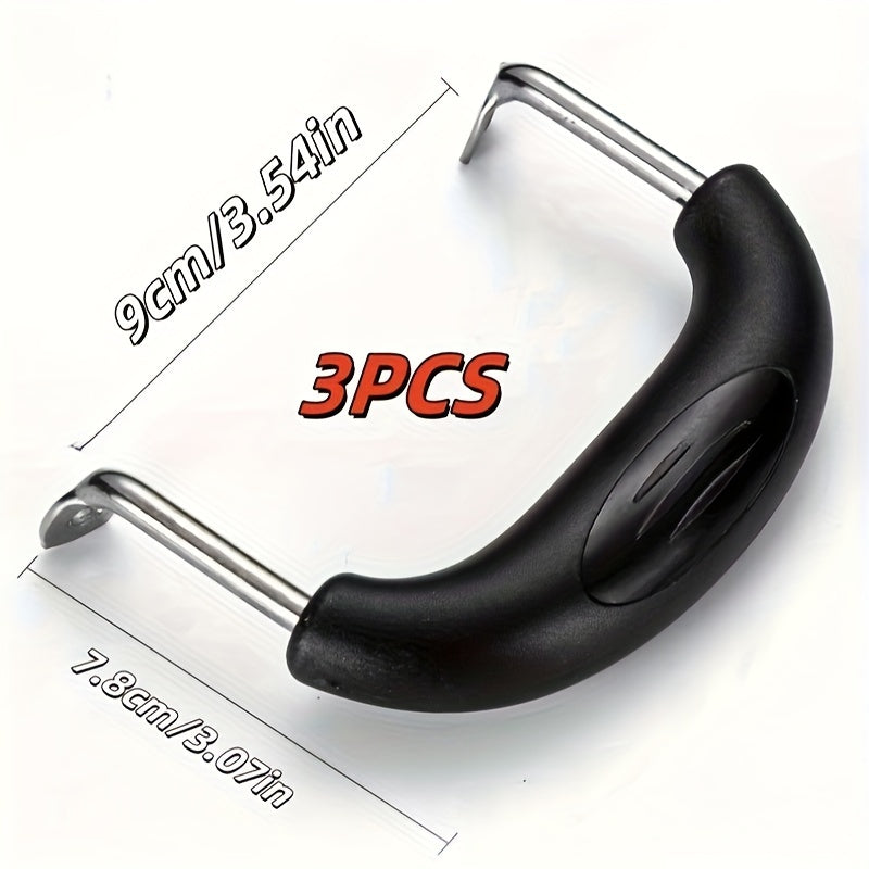 3 ta zanglamaydigan po'latdan yasalgan qozon tutqichlari to'plami, bardoshli plastmassa, turli o'lchamlarda