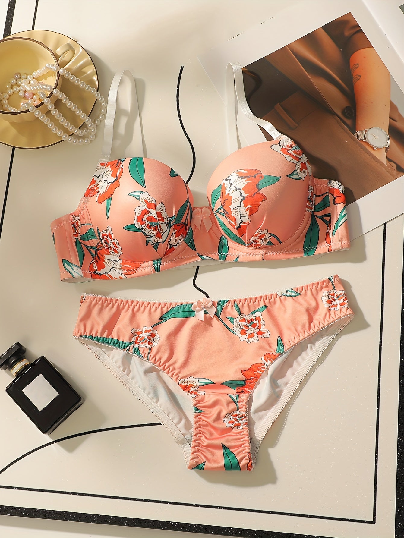 Women's Underwear Set Adjustable Thick and Thin Sensation Small Breast Bra Set