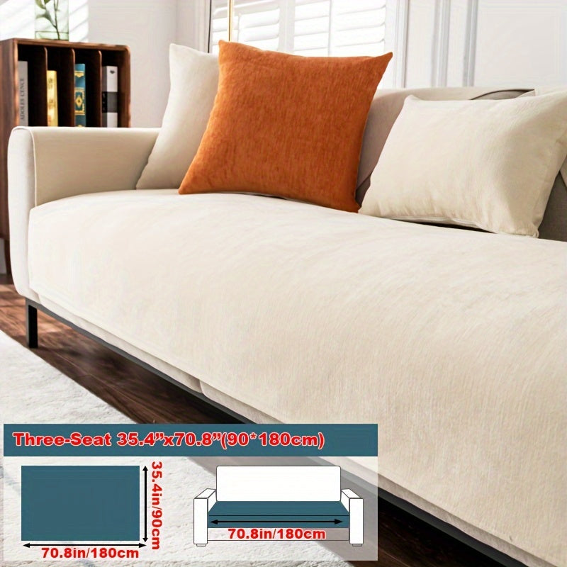 Chenille Sofa Cover for 1-4 Seater All-Season Pet-Friendly Non-Slip Machine Washable
