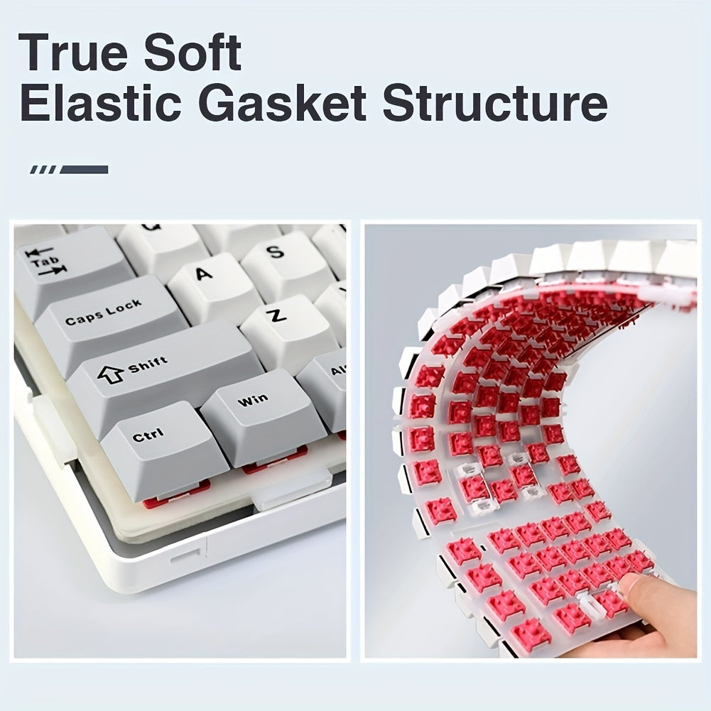 Mechanical Gaming Keyboard RGB Backlit 99 Keys Wireless Wired Hot Swap PBT Type-C