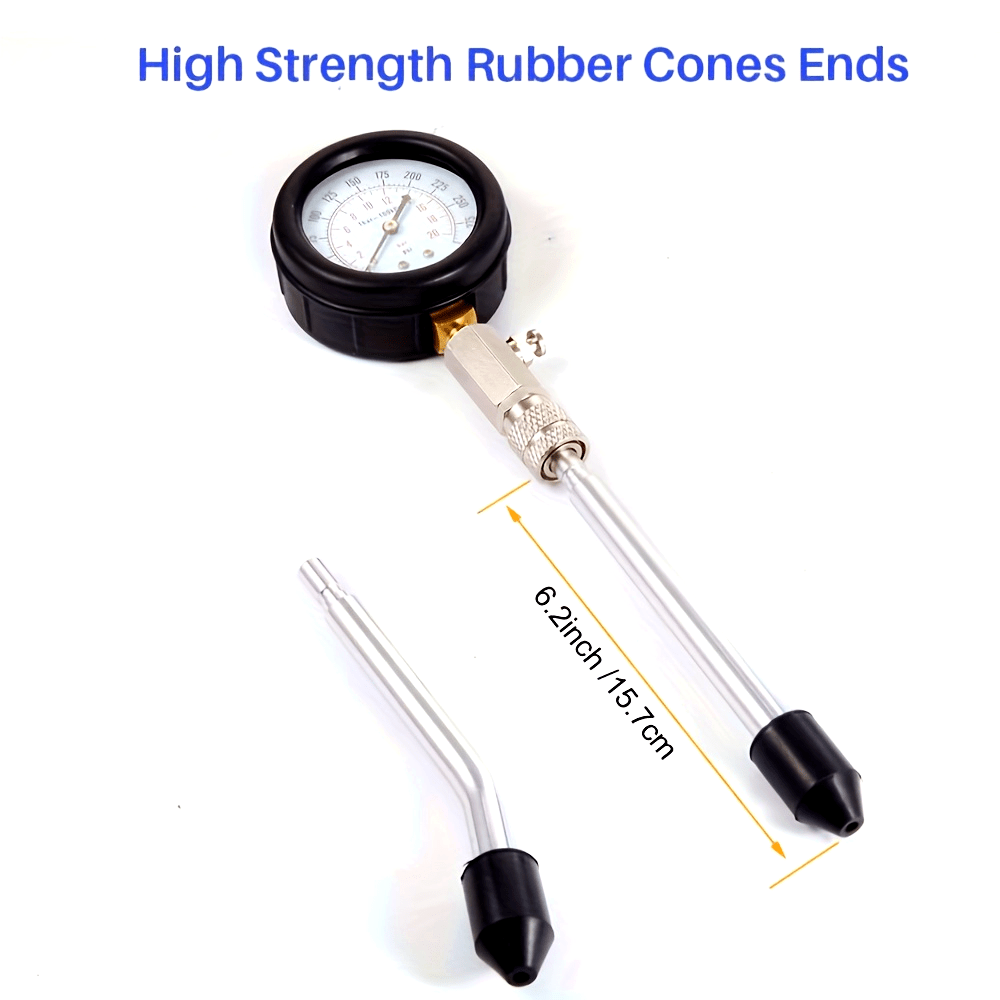 Kit de prueba de compresión de motor de 8 piezas, manómetro de presión para motores de gasolina