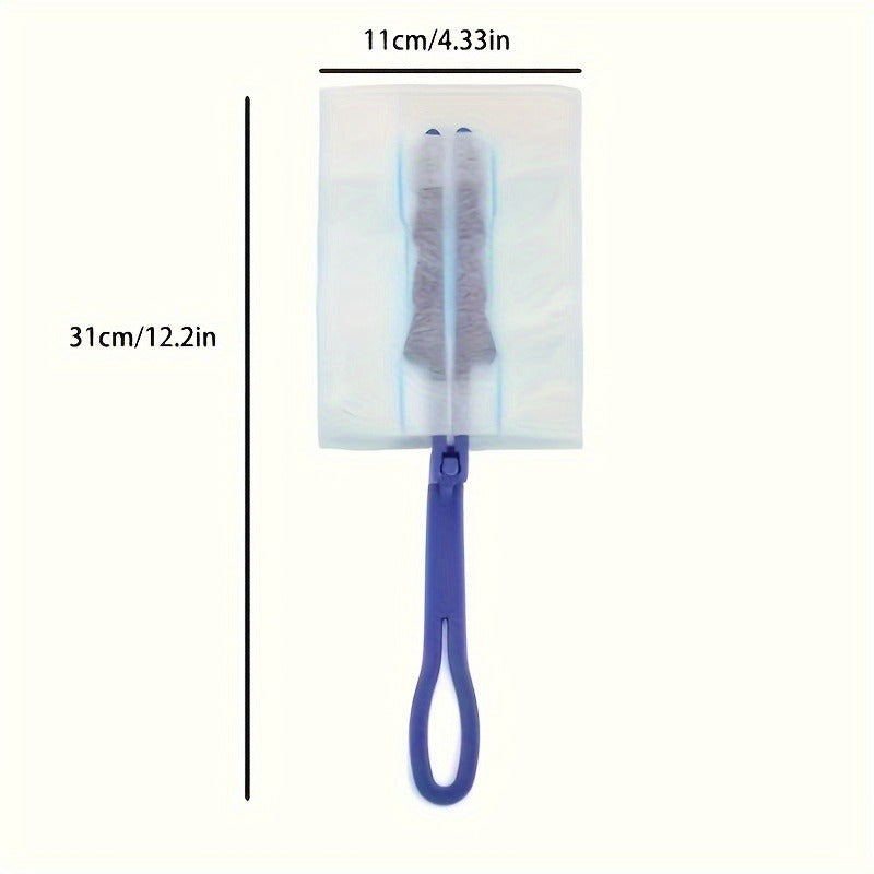 Refill Kit for Electrostatic Dusting Brush with Handle for Furniture Vehicles and Keyboard Cleaning