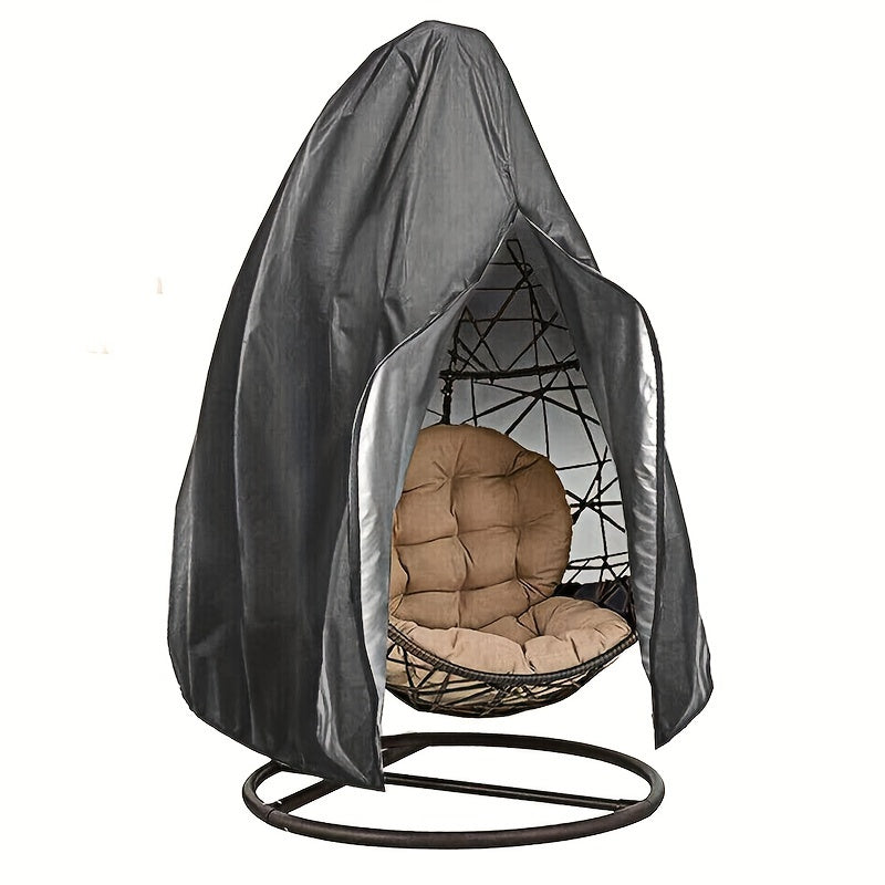 Qora suv o'tkazmaydigan tashqi wicker ikkilamchi tuxum o'rindiq qopqog'i 231.14 sm