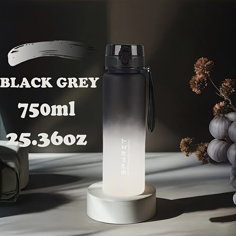 Gradient Water Bottle 750ml 1000ml Leak-Proof BPA-Free Plastic for Outdoor and Home Use