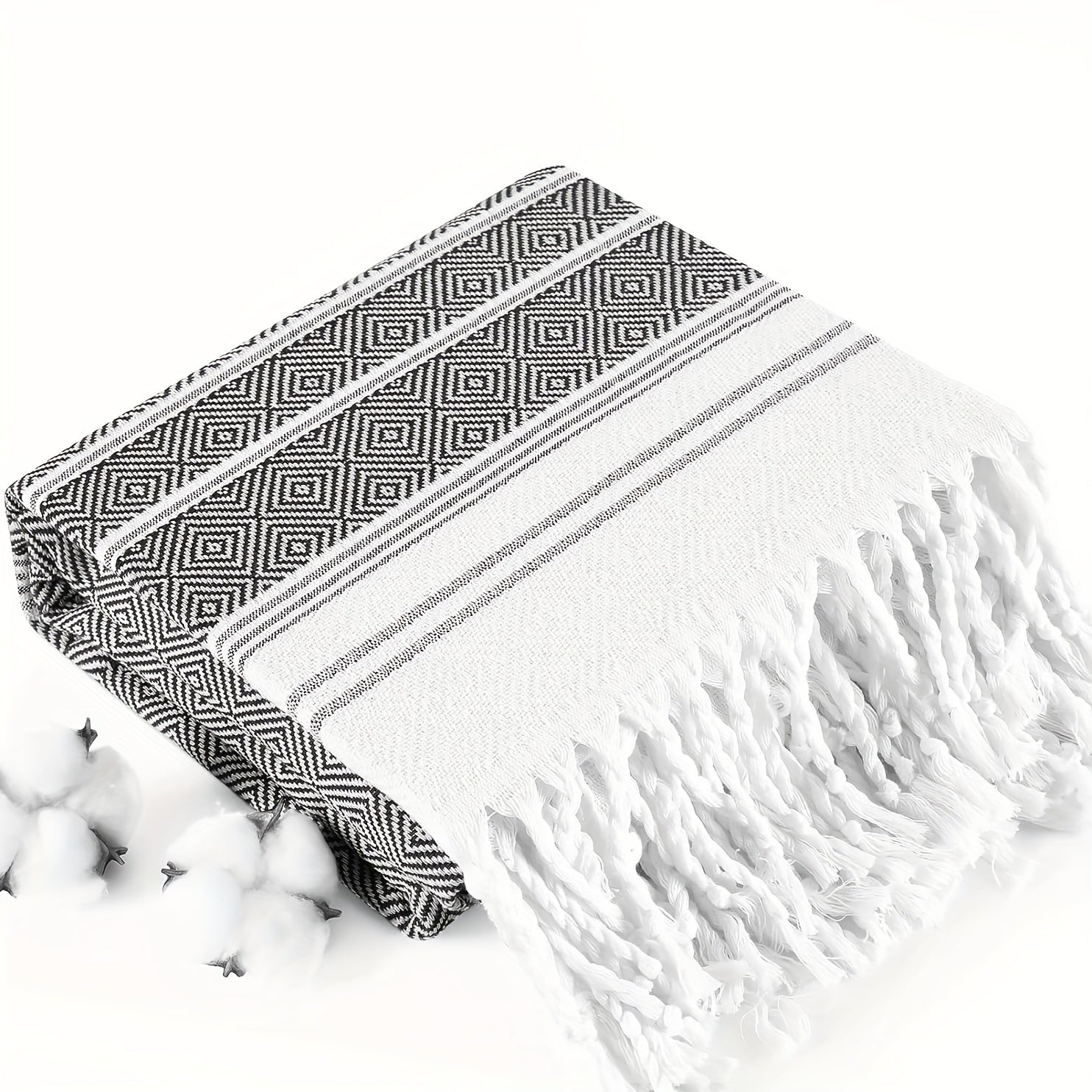 XL Турецкое пляжное полотенце быстро сохнет, защищено от песка и легкое. Идеально подходит для бассейна, плавания, путешествий и кемпинга. Имеет тропический геометрический дизайн. Отличный подарок для мужчин, женщин, учителей и любителей пляжа.