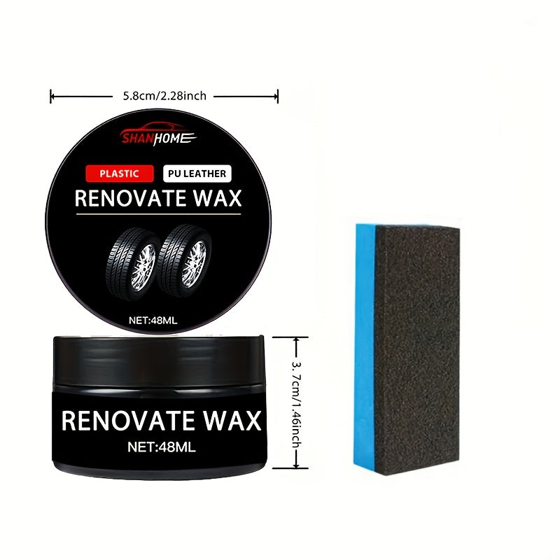 Car Plastic Renovator Wax for Bumpers and Interior Scratch Repair