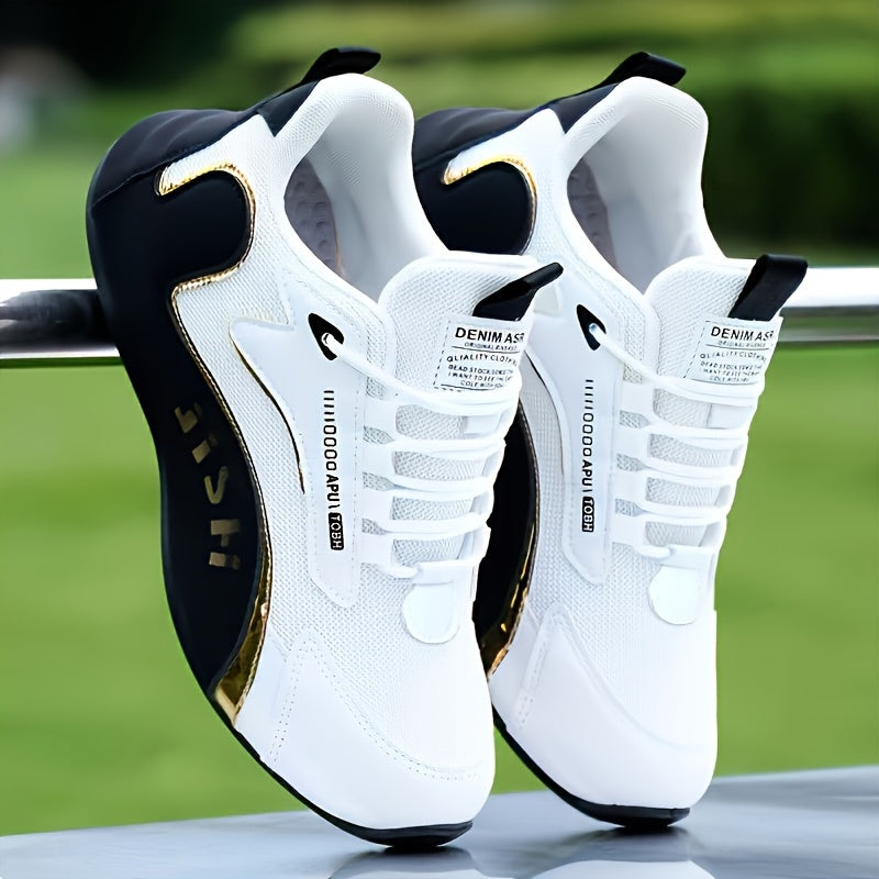 “Zamonaviy Erkaklar Rangli Blokli Krossovkalar, Tashqi Faoliyatlar Uchun Mustahkam va Qulay”