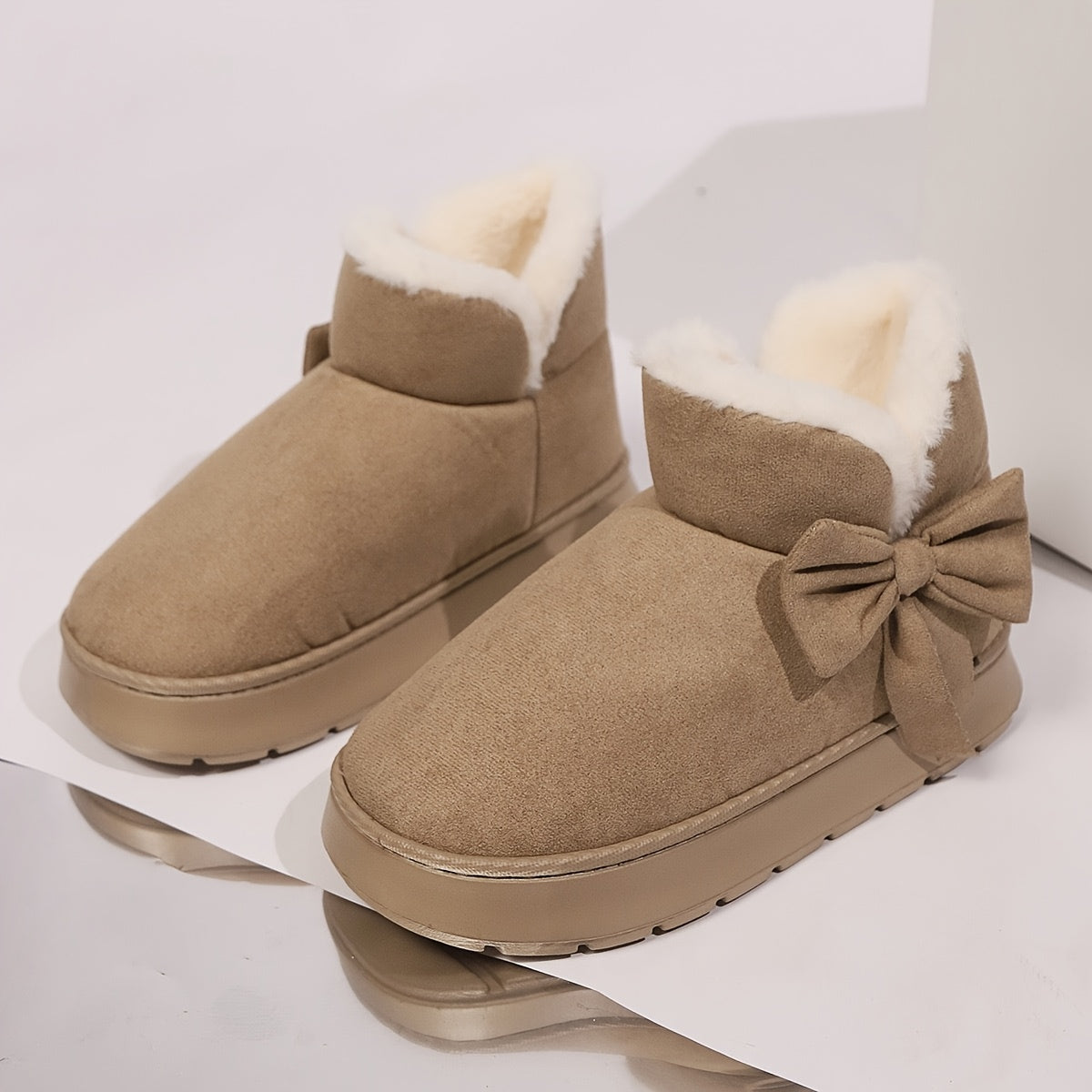 Women's Cozy Snow Boots Slip-On Fleece Lined Winter Shoes