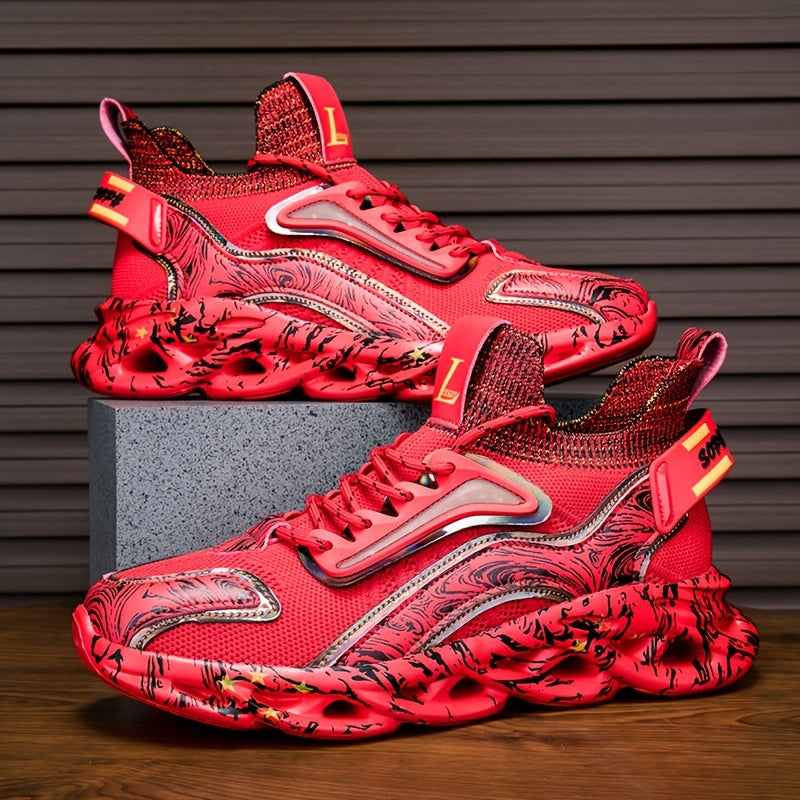 Men's Casual Sports Sneakers Rubber Sole Fabric Upper Low Top All-Season