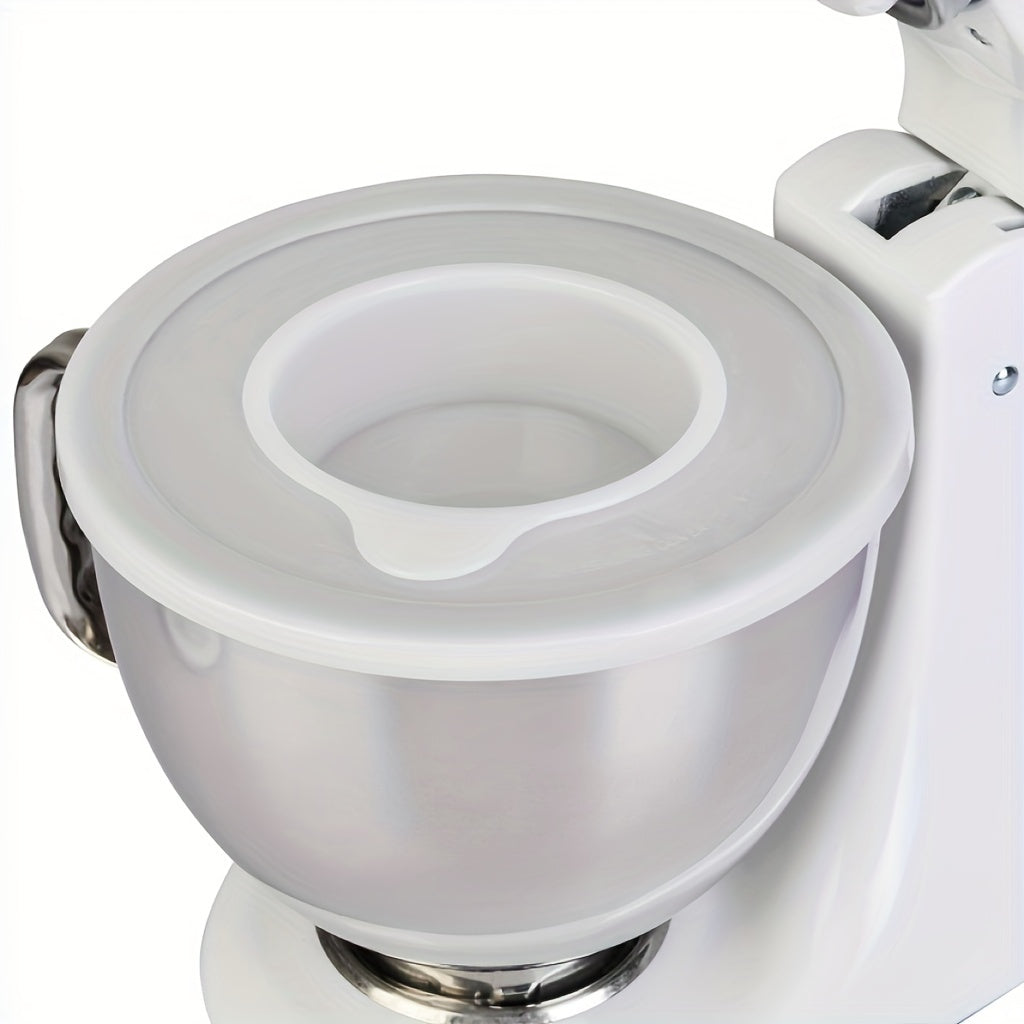 Bir oshxona apparati brendining 4.5-5 kvartalik Tilt-Head Stand Mixer Splash Guard, ingredientlar to'kilishini oldini olish uchun mo'ljallangan va idish-tovoq tozalash mashinasida yuvish mumkin.