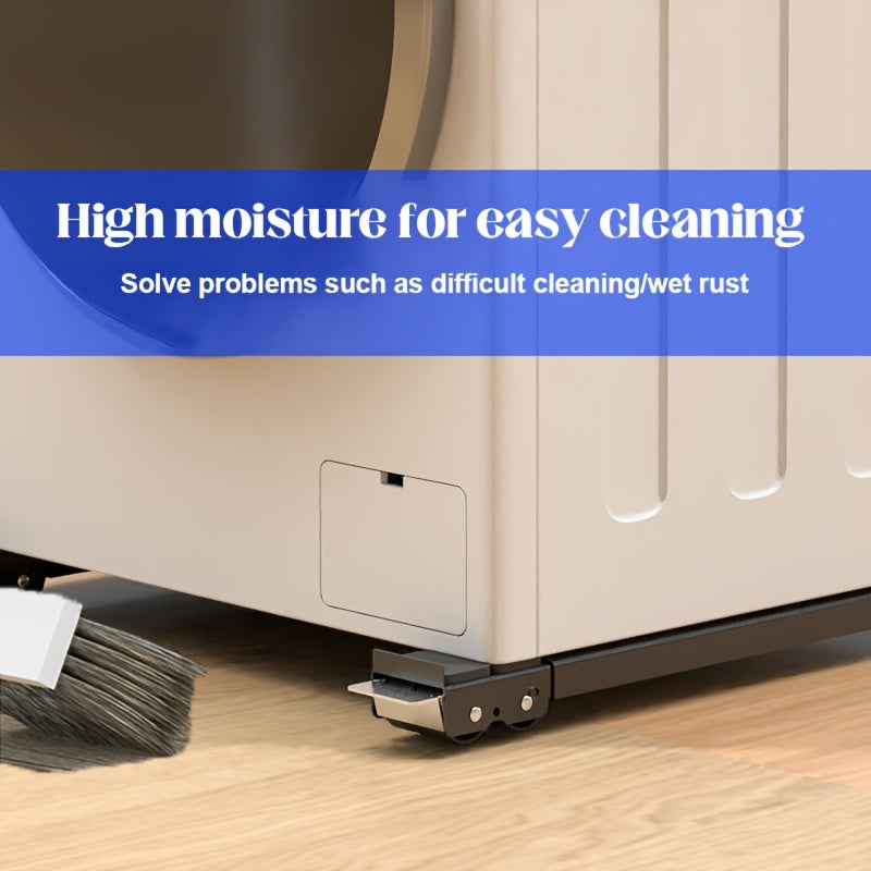 2 Pack Stainless Steel Laundry Base Adjustable Washing Machine Support Non-Slip