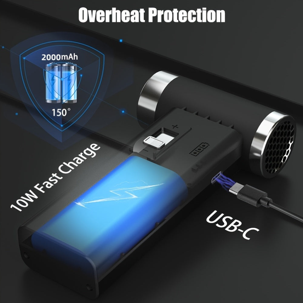 Cordless Rechargeable Electric Air Duster with Infinite Speed Control Up to 110000 RPM for Cleaning Electronics and Home