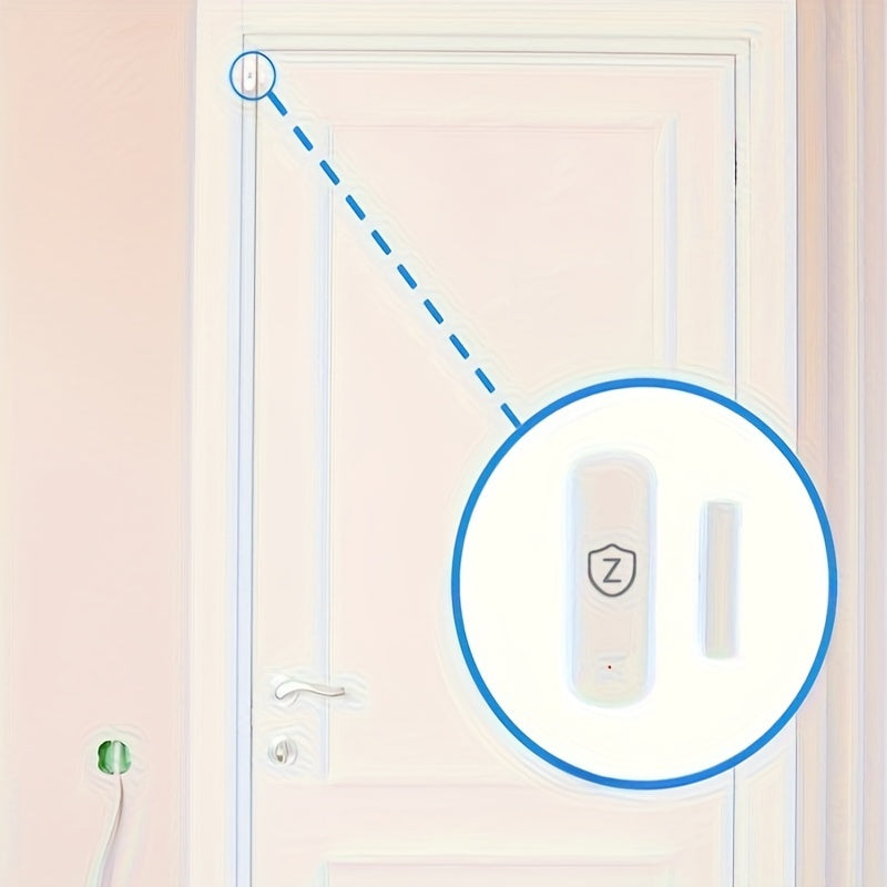 Сенсоры умных дверей и окон Zigbee для домашней безопасности, работающие от батареек, радиочастотная связь, уведомления в приложении, совместимы с Alexa и Google Assistant