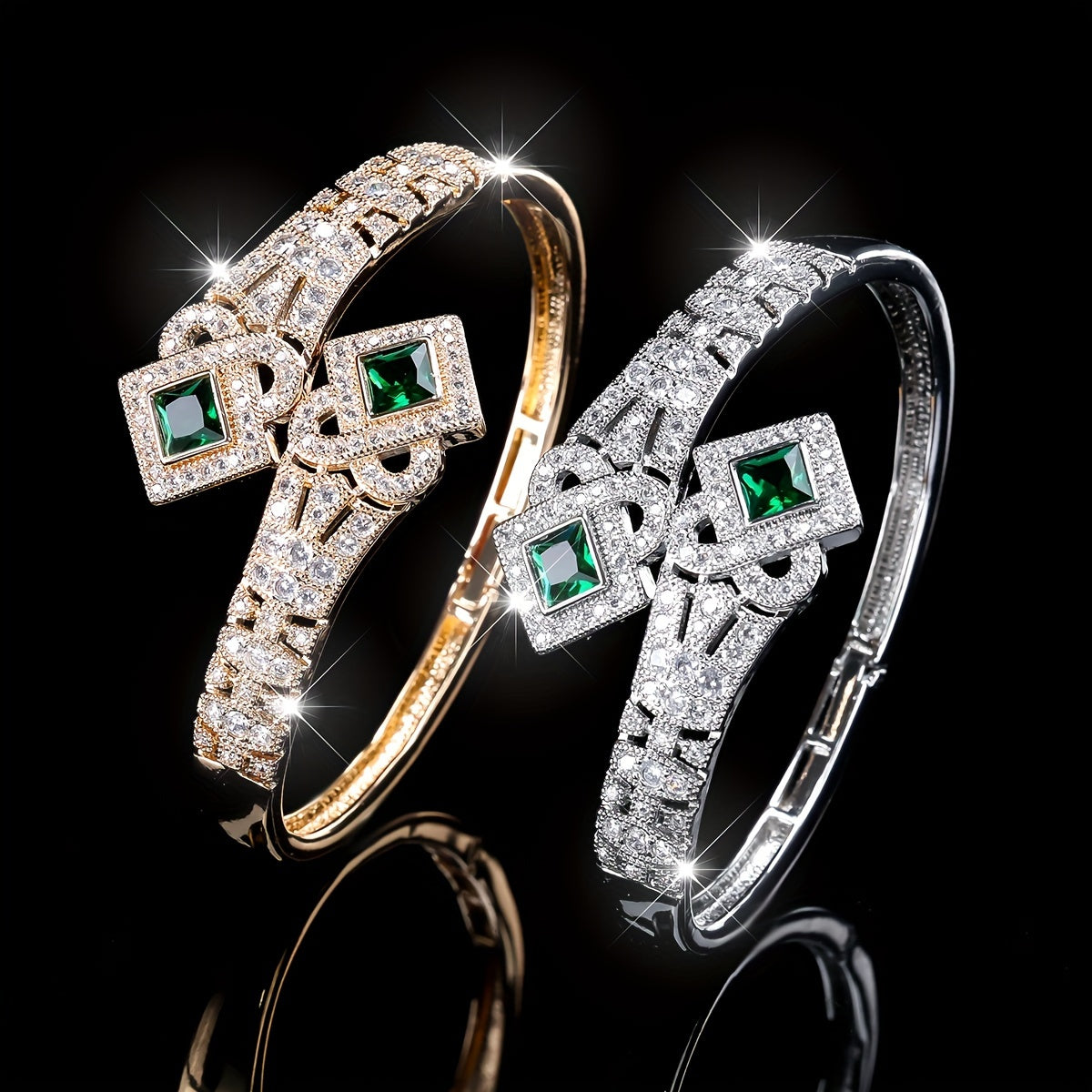 Har kuni ko'rinishingizni yuqori sifatli materiallar va maksimal moslashuvchanlik uchun sozlanadigan ochilish bilan ta'minlangan Ultra-glitter kesish naqshli bilaguzuk bilan yangilang.