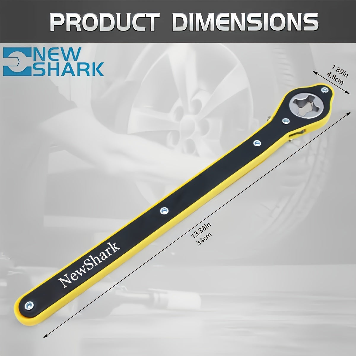 Avtomobil shinalari uchun 360 daraja knopkali avtomobil shinalari kaliti, garajda avtomobil, SUV va mototsikl uchun ishlatiladi