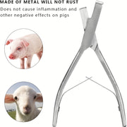 Stainless Steel Ear Tagging Pliers for Livestock Identification and Marking