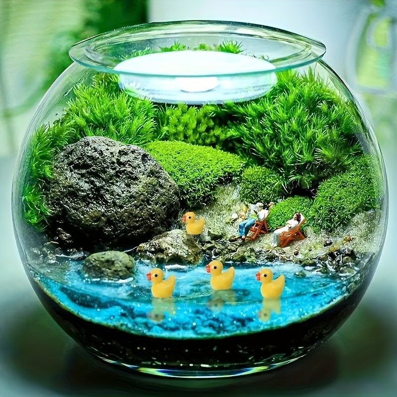 Tug'ilgan kun partiyalari, bog'lar, akvariumlar va tashqi muhitlar uchun kichik sariq o'rdak bezaklari