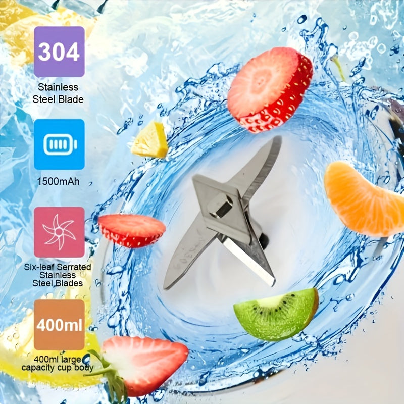 Oson portativ USB quvvatlantiriladigan blender shisha, ajraladigan dizayni bilan